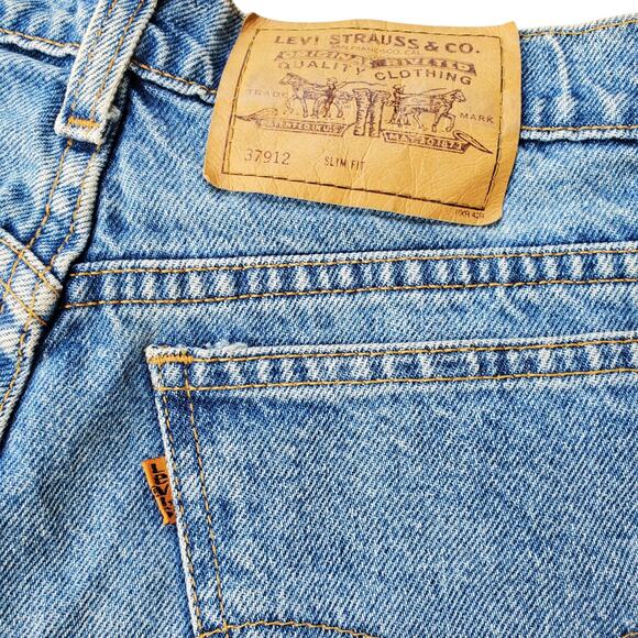 Vintage 90's Orange Tab Levi's High Rise Shorts - Size 13 - Picture 2 of 8